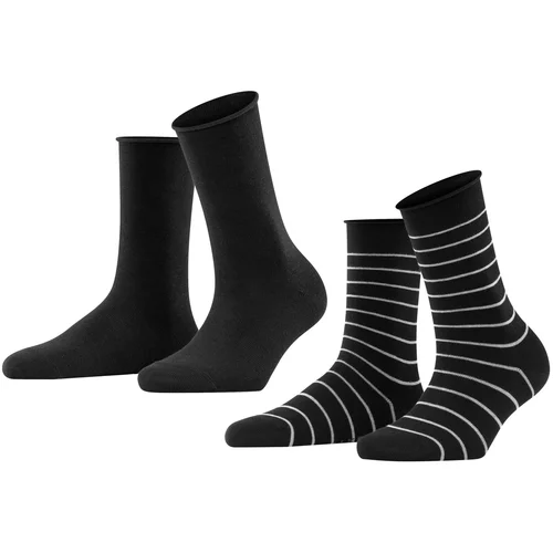 Falke Čarape crna / bijela