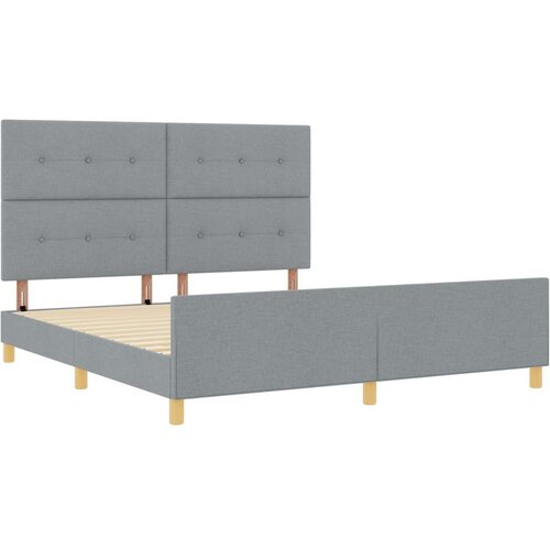  Krevet na okviru Svjetlosiva 180x200 cm Tkanina Slike