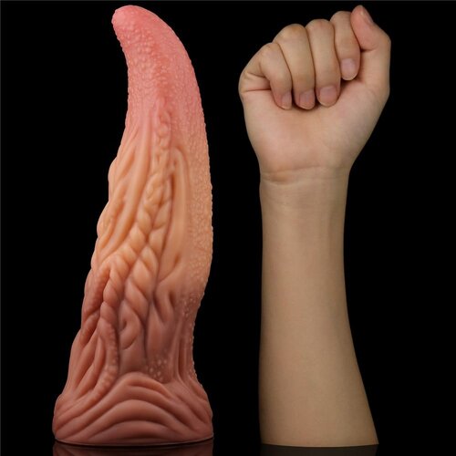 Lovetoy Dual Layered Platinum Silicone Nature Tongue 10" Cene