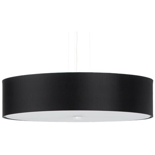 Nice Lamps Črna viseča svetilka s tekstilnim senčnikom ø 50 cm Herra – Cene