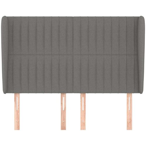  Uzglavlje s u&amp;scaron;ima tamnosivi 147x23x118/128 cm od tkanine Slike