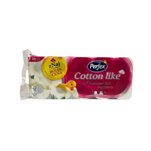 Perfex toaletni papir 3SL cotton like prem lux 10 Slike