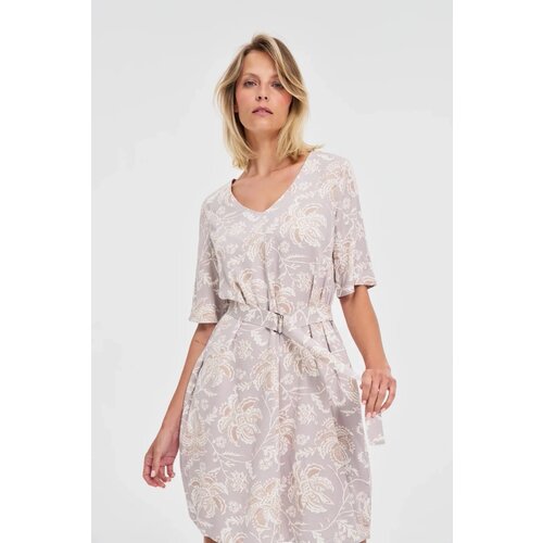 Marisse Viscose Dress With A Pink Belt Slike