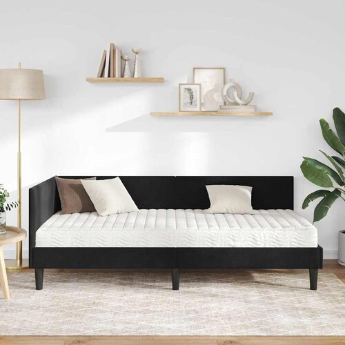  Kutni krevetni okvir s madracem 2 kom. Crna 100 x 200 cm Bar&amp;scaron;un Slike