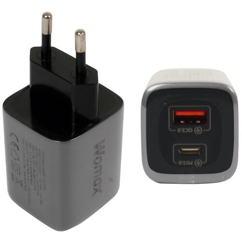 Womax Punjač za telefon Wl45, GaN, Tip C, Sivi Slike