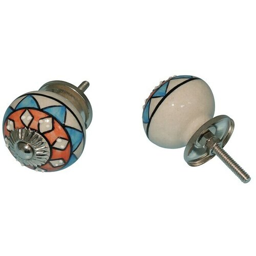  Gumb za pohi&scaron;tvo HF-103 (Vrsta pohi&scaron;tvenega ročaja: Gumb, Premer: 40 mm, Oranžne barve/modre barve) Cene