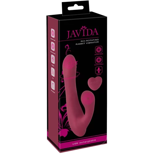Javida RC Rotating Rabbit Vibrator Red