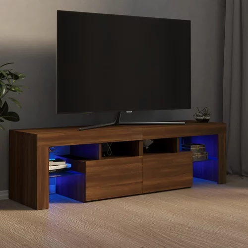 vidaXL TV ormarić s LED svjetlima boja smeđeg hrasta 140x36,5x40 cm
