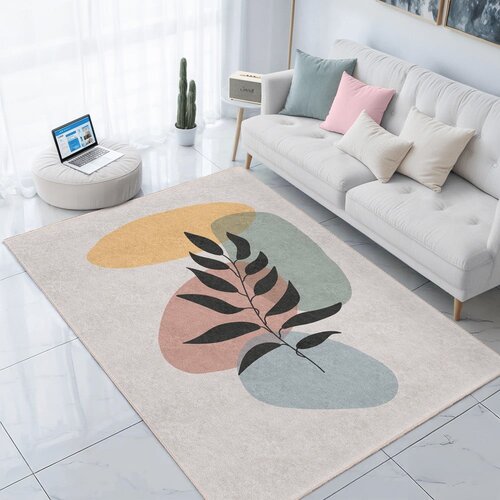 Mila Home kremno bel pralen tekač 80x200 cm illustrated autumn &amp;ndash; Slike