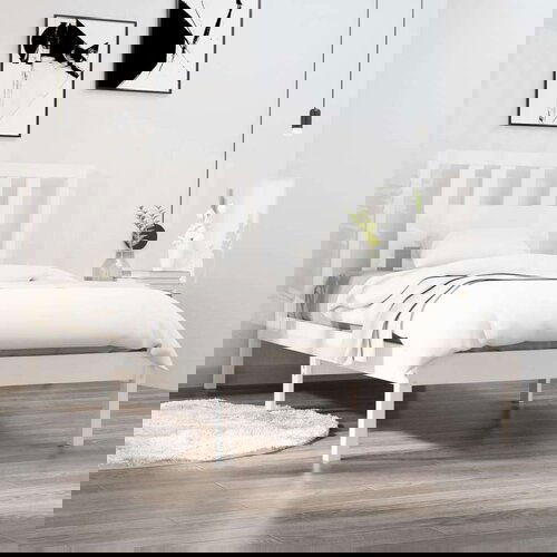  Posteljni okvir bel iz borovine 90x200 cm, (20646949) Slike
