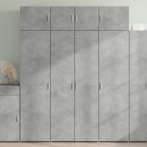 VidaXL Visoka komoda siva boja betona 80 x 42,5 x 185 cm drvena Slike