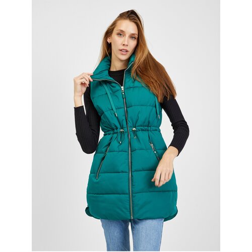 Orsay Dark Green Ladies Quilted Vest - Ladies Slike