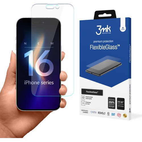 3mk FLEXIBLEGLASS ZAŠČITNO KALJENO STEKLO ZA IPHONE 16 PRO, (5000333704) Cene