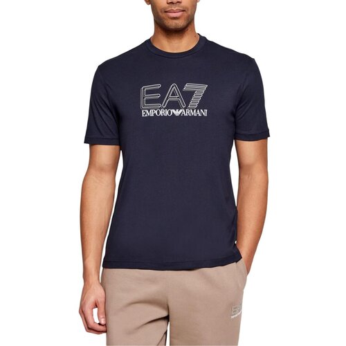 Ea7 Emporio Armani Majice s kratkimi rokavi 7M001307 AF10375 Modra Cene