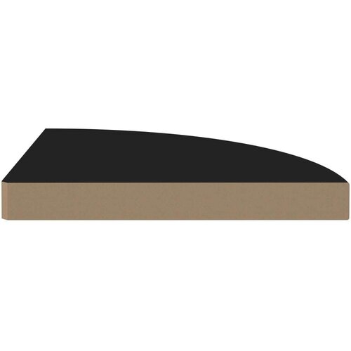  Plutajuća kutna polica crna 35 x 35 x 3 8 cm MDF Slike