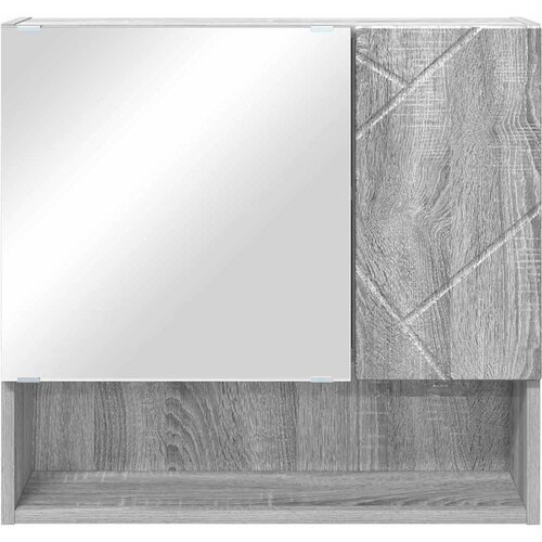  Ogledalo ormar Siva Sonoma 59 x 17 x 55 cm Konstruirano drvo Slike