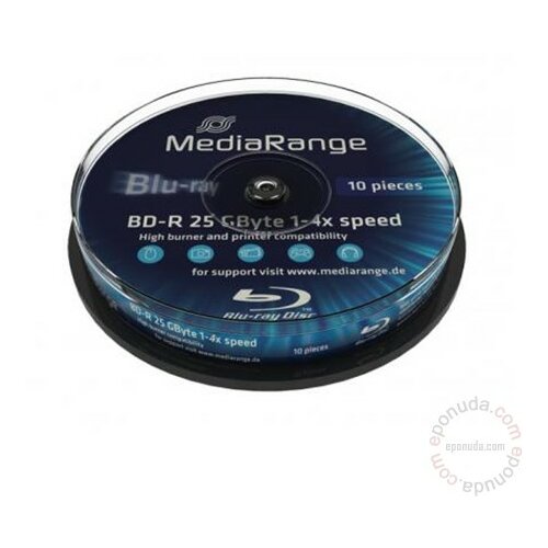 Mediarange BLU-RAY 25GB BD-R 4X MR495 disk Slike