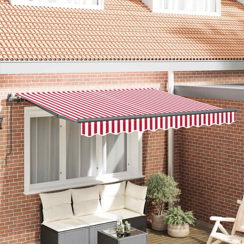 vidaXL Skrovita tenda Crvena 250 x 200 cm tkanina Cijene