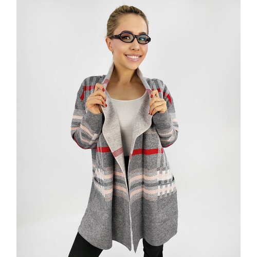 Pri WARM Sweater. Checkered cardigan overlay Cijene
