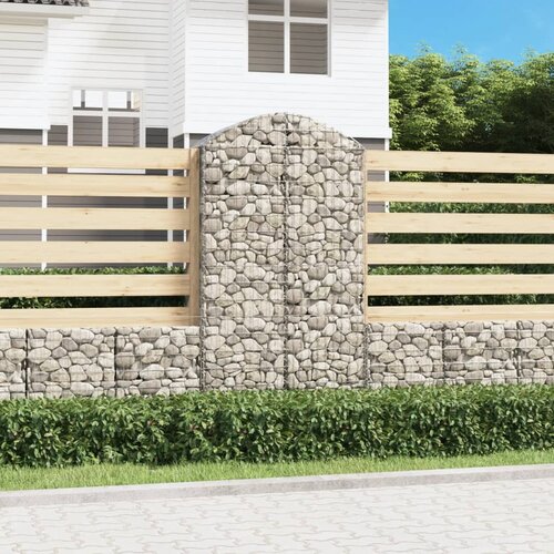 vidaXL Gabionska košara s lukom 100x50x180/200 cm pocinčano željezo Cijene