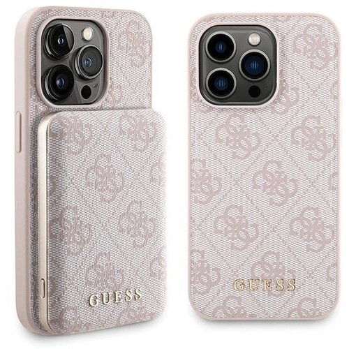 Guess 4G KOVINSKI OVITEK LOGO ZA IPHONE 15 PRO + POWERBANK 5000MAH, (21834960) Cene