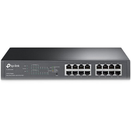 Tp-link TL-SG1016PE 16-Port Gigabit Desktop/Rackmount PoE+ Easy Smart Switch, 16 Gigabit RJ45 ports including... Slike