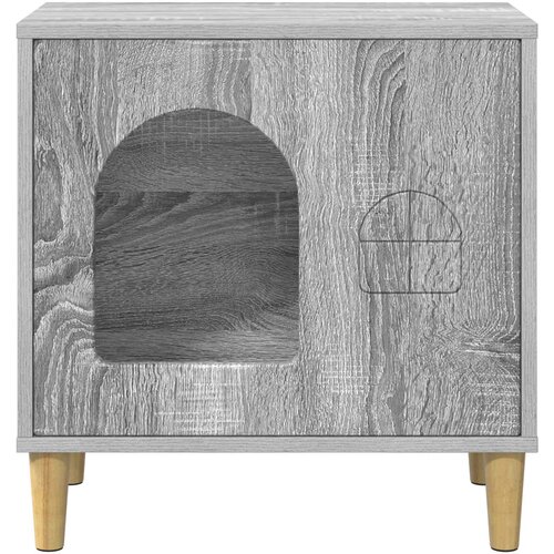 vidaXL Mačja hi&scaron;a Siva Sonoma 51 x 30 x 52 cm Konstruiran les, (5000111129) Cene