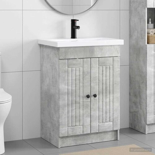  Set namještaja za kupaonicu Betonska siva 56 x 37,5 x 81 cm Cene