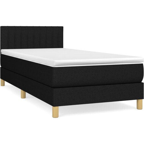 Maison Chic Box spring postelja - Vzmetna postelja z vzmetnico črna 100x200 cm blago SL19373, (21881196) Slike