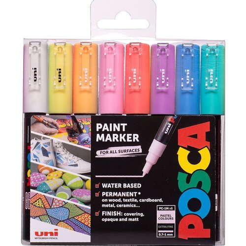 POSCA UNI marker pc-1m pastelne boje 8/1 Slike