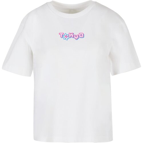 Miss Tee Women&amp;#039;s Tokyo Dragon Neon T-Shirt - White Slike