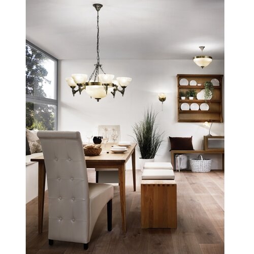 Eglo marbella luster/9 e14 714 h490 brunirana/&amp;scaron;ampanj Slike