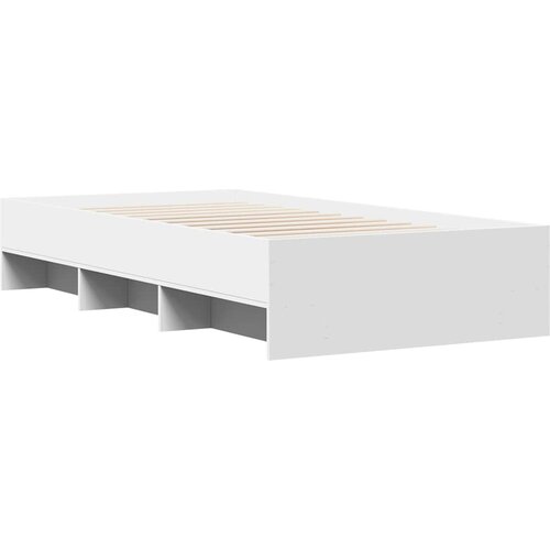  Okvir za krevet bijeli 75x190 cm konstruirano drvo Slike