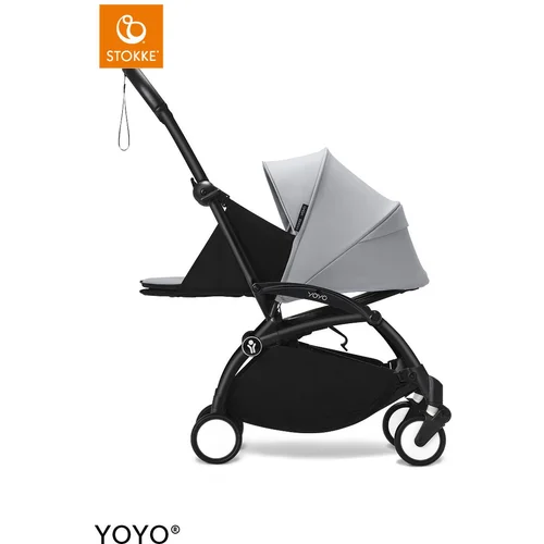 Stokke Ogrodje vozička black frame 0+ newborn pack Yoyo® stone