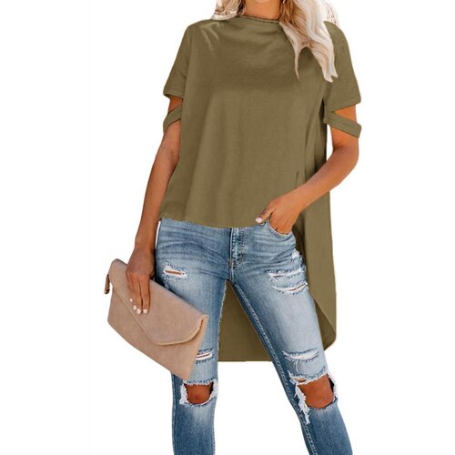 Fenzy Moderna Asimetrična Majica Vebtura, Smeđa Slike