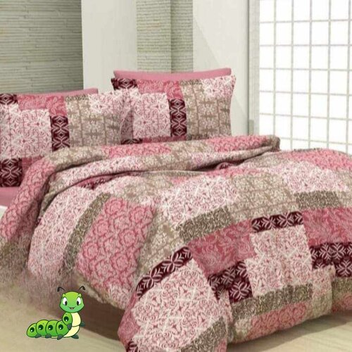 Gusenica posteljina roze šarena - 200x215 Cene
