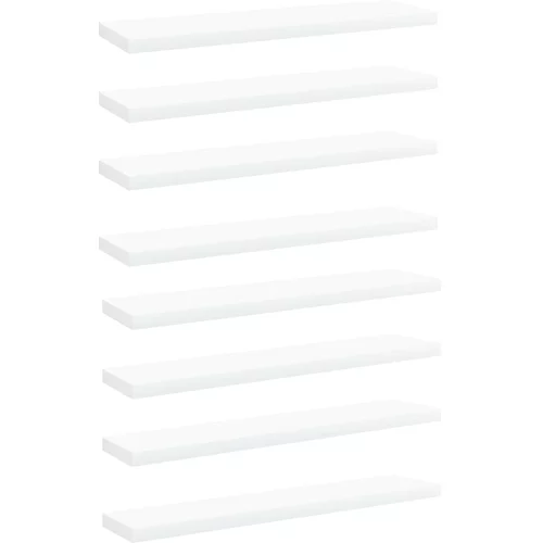 vidaXL Dodatne police za omaro 8 kosov bele 40x10x1,5 cm iverna plošča