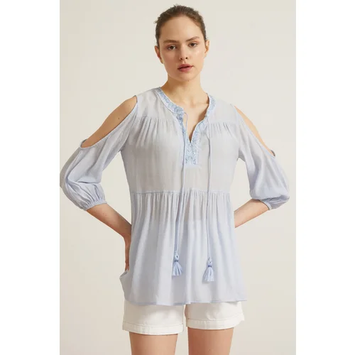 Koton Blouse - Blue - Regular fit