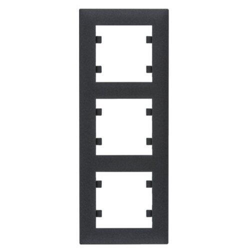 HAGER Okvir 3-struki vertikalni WL5633 crni Slike