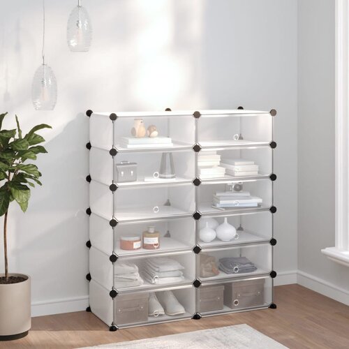 VidaXL Stalak za cipele prozirni 94,5 x 36,5 x 106 cm PP Slike