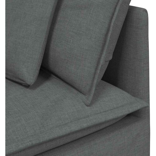  Modularna sofa Kutni modul s jastucima tamno siva 100 cm Slike
