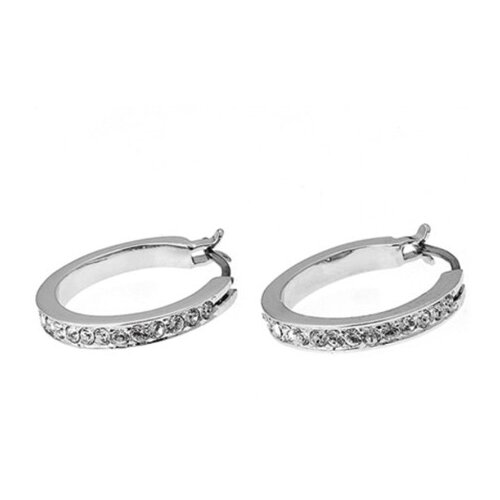 Oliver Weber hoop small crystal mindjuše sa swarovski belim kristalom ( 22082 ) Cene
