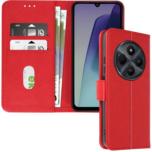AVIZAR Ohišje za Xiaomi Redmi 14C Clapet Wallet in Video Holder, Rdeča, (5000010623) Cene