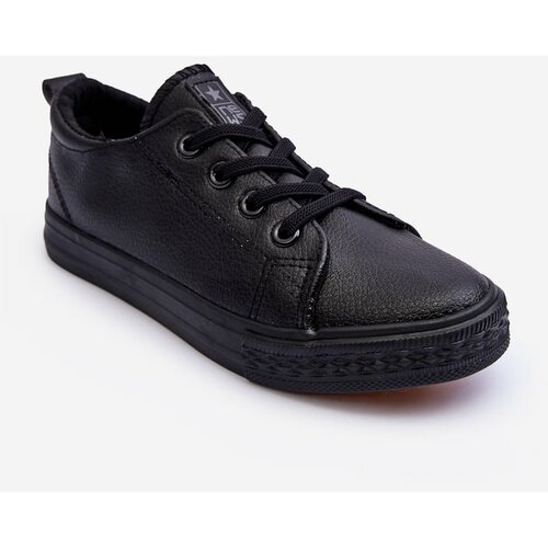 Kesi Children's leather sneakers Black Poliana Slike