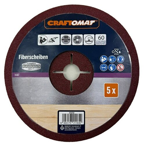 CRAFTOMAT Vlaknasti diski (Premer: 180 mm, Zrnavost: 60, 5 kos) Cene
