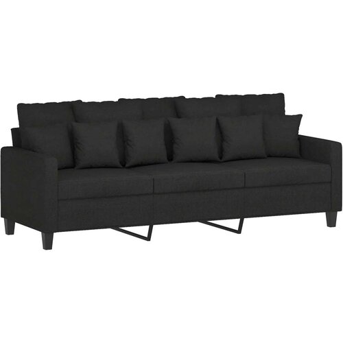  Trosjed od tkanine Crna 180 cm Slike