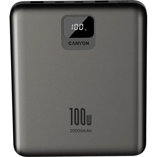 Power Bank PB-2008 LED FLAT 20000 mAh PD100W QC3.0 Tamno Siva Cijene