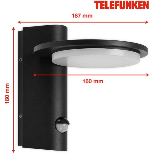  telefunken 312505TF-LED spoljna zidna svetiljka sa senzorom LED/10W/230V IP44 Slike