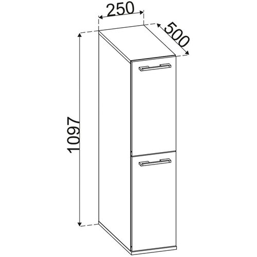 MID.YOU SREDNJE VISOKA OMARA 25/110/50 cm Slike