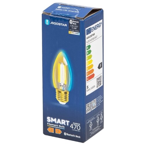 Aigostar led sijalica filament C35 E27/4,5W/230V 2700-6500K Slike